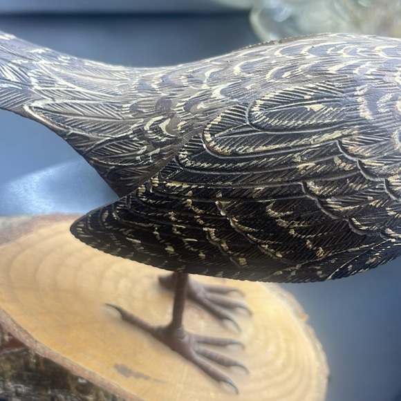 Hand Carved Hand Painted Fine Collection Wood Decoy Shore Bird Vintage - Picture 5 of 9